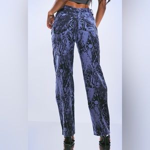 Printed Blue Jeans (Boyfriend Jeans) UK 6